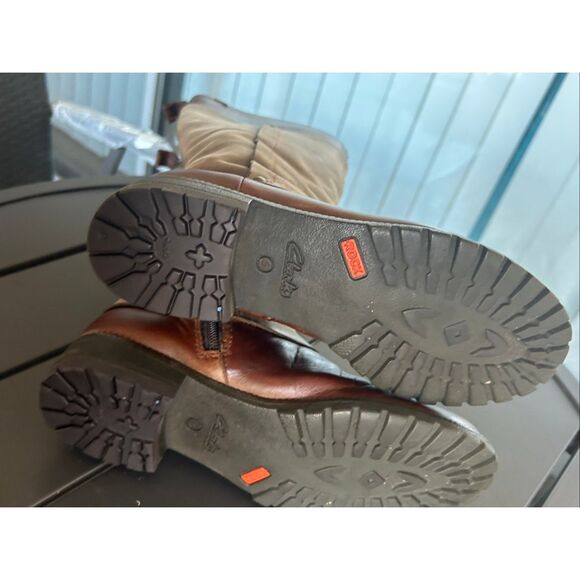 Clarks Neeve Ella Gotetex Knee Hogh Brown Riding  Boots 5 - Picture 12 of 16